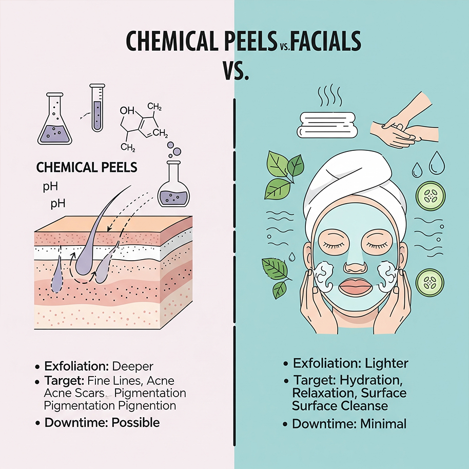 Chemical Peels vs. Facials: What's Right for You?-image